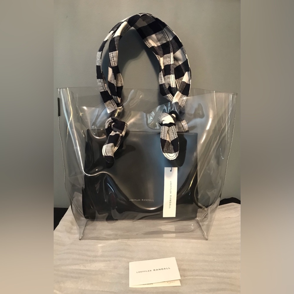 Loeffler Randall PVC and Leather Pouch New size M